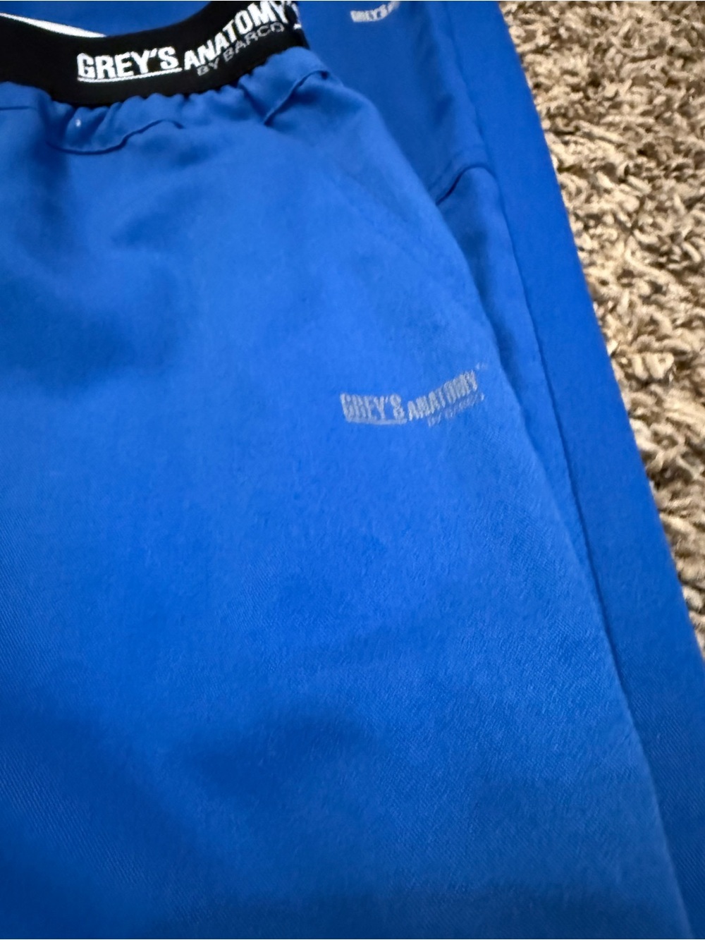 Lot of 2 Grey's Anatomy Barco Scrub Pants Royal Blue Style 4275 Medical Uniform - Picture 9 of 11
